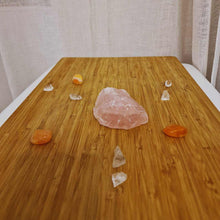 Lataa kuva Galleria-katseluun, kiviasetelma kivigrid kristalligrid ruusukvartsi akaatti vuorikristalli hahtuva kotimainen verkkokauppa
